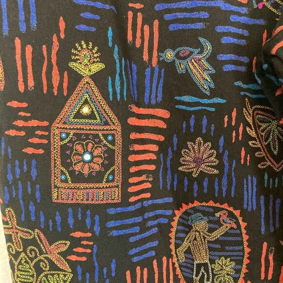 Chico's Design Vintage Southwest Artistic Print High Waisted stretch twill pants - Picture 10 of 12